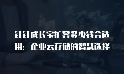 钉钉成长宝扩容多少钱合适用：企业云存储的智慧选择