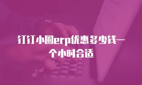 钉钉小圈erp优惠多少钱一个小时合适