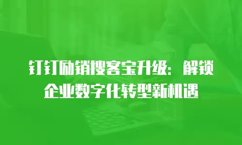 钉钉励销搜客宝升级：解锁企业数字化转型新机遇