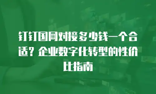 钉钉国网对接多少钱一个合适？企业数字化转型的性价比指南