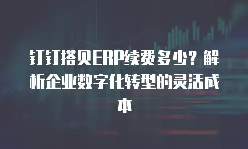钉钉搭贝ERP续费多少？解析企业数字化转型的灵活成本