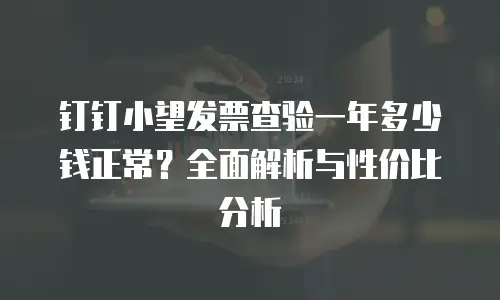 钉钉小望发票查验一年多少钱正常？全面解析与性价比分析