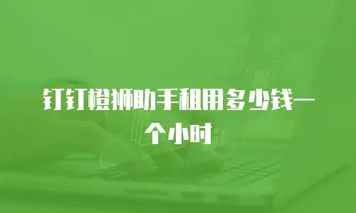 钉钉橙狮助手租用多少钱一个小时