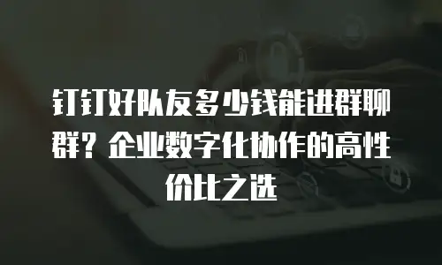 钉钉好队友多少钱能进群聊群？企业数字化协作的高性价比之选