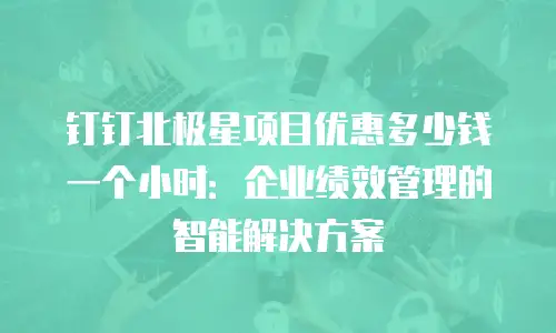 钉钉北极星项目优惠多少钱一个小时：企业绩效管理的智能解决方案