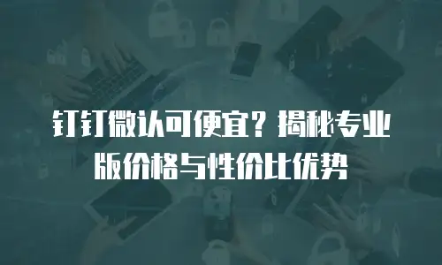 钉钉微认可便宜？揭秘专业版价格与性价比优势