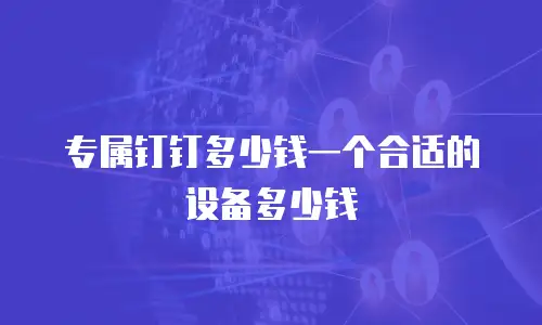 专属钉钉多少钱一个合适的设备多少钱