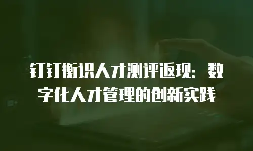 钉钉衡识人才测评返现：数字化人才管理的创新实践