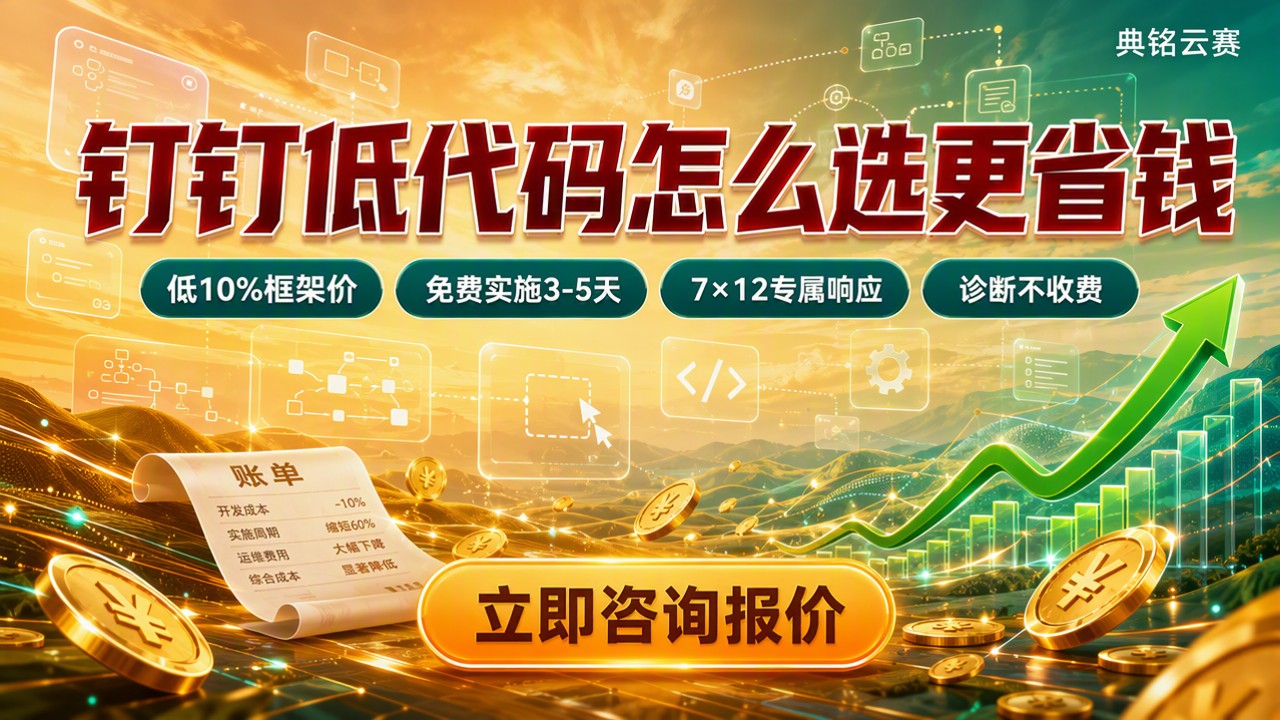 低代码平台哪个便宜:钉钉低代码怎么选更省钱