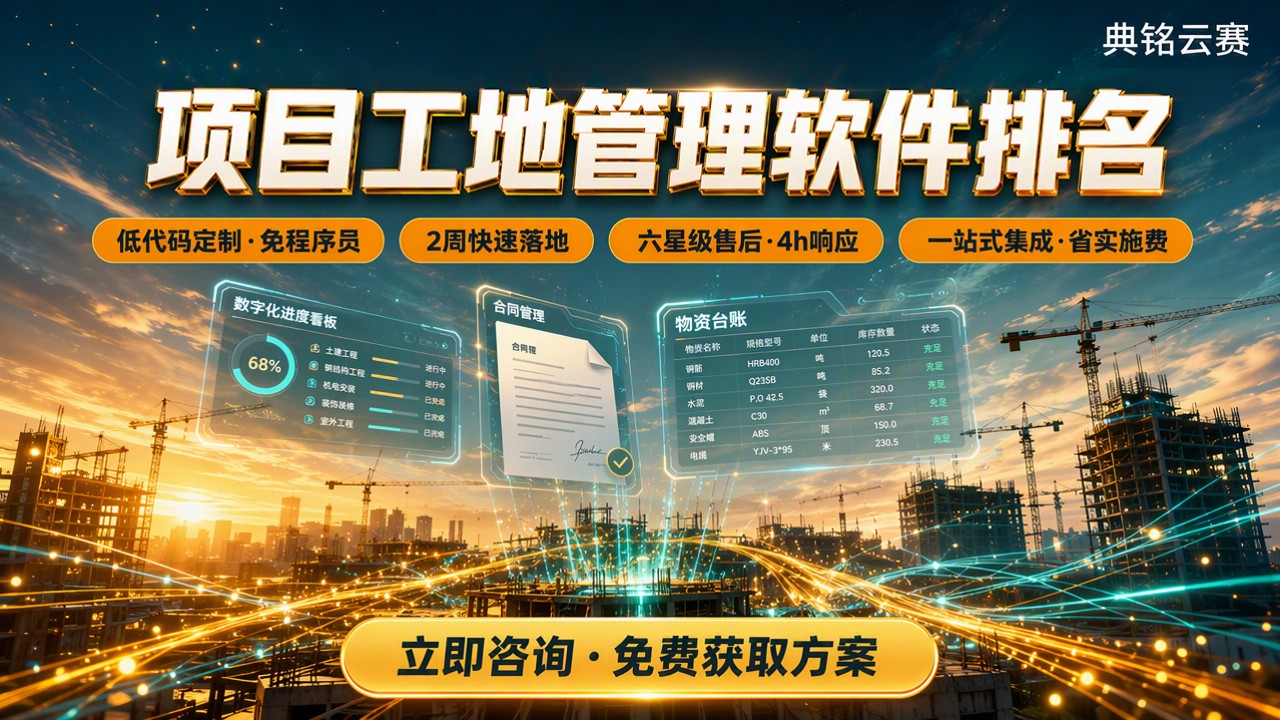 项目工地管理软件排名:怎么选不踩坑