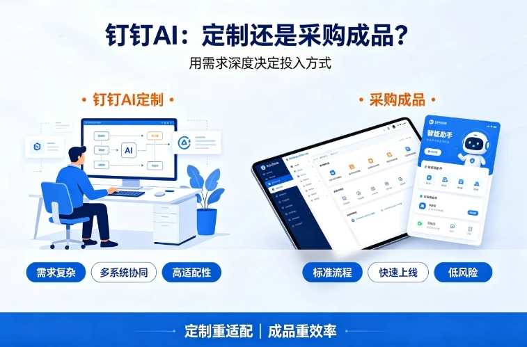 钉钉AI定制和采购成品价格对比:ai定制开发和成品采购怎么选