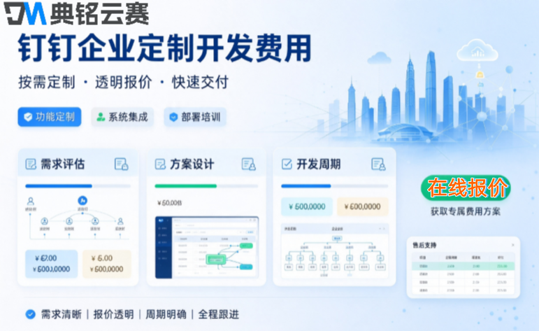 钉钉企业定制开发费用：企业定制钉钉多少钱