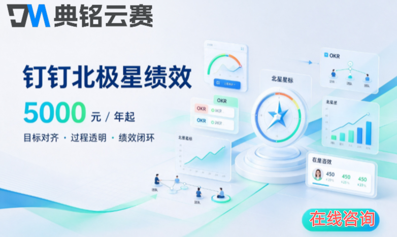 中小企业绩效考核系统：钉钉北极星绩效费用多少钱