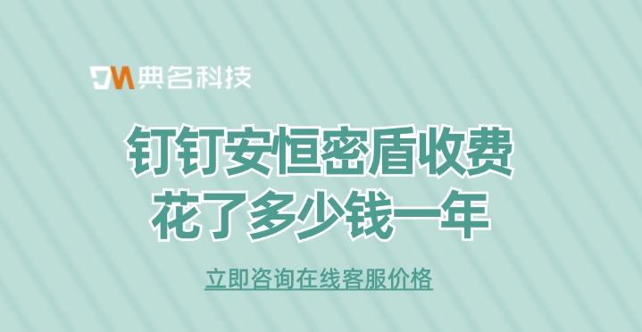 钉钉安恒密盾收费花了多少钱一年